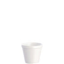 Dart® Food Containers, Squat, 8 oz, White, Foam, 1,000/Carton