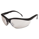 MCR™ Safety Klondike Safety Glasses, Black Matte Frame, Clear Mirror Lens, 12/Box