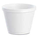 Dart® Food Containers, 12 oz, White, Foam, 25/Bag, 20 Bags/Carton