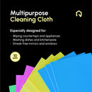 QUALIKUS 10PACK Reusable Swedish Dishcloths Kitchen Washcloths - Non-Toxic Microfiber Reusable Paper Towels Washable