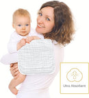 2 Pack Muslin Burp Cloths 100% Cotton Muslin Cloths Large 20''x10'' Extra Soft