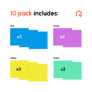 QUALIKUS 10PACK Reusable Swedish Dishcloths Kitchen Washcloths - Non-Toxic Microfiber Reusable Paper Towels Washable