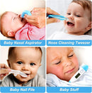 Baby Grooming Kit, Infant Safety Care Set with Hair Brush Comb Nail Clipper Nasal Aspirator