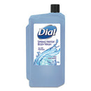 Dial® Professional Body Wash Refill for 1 L Liquid Dispenser, Spring Water, 1 L, 8/Carton